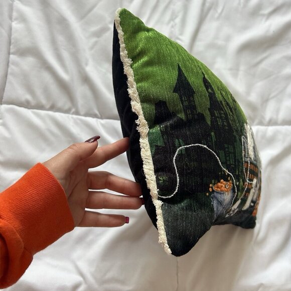 Spooky Night Halloween Haunted Ghost Camping Embroidered Throw Pillow 12 X 8 - Picture 4 of 9